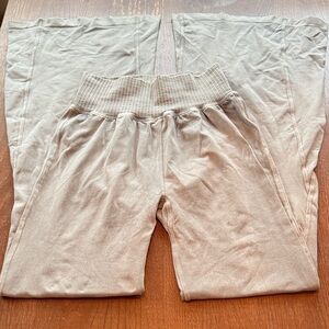 FP Movement by Free People Rib-Waist Sweatpants - Light Cream